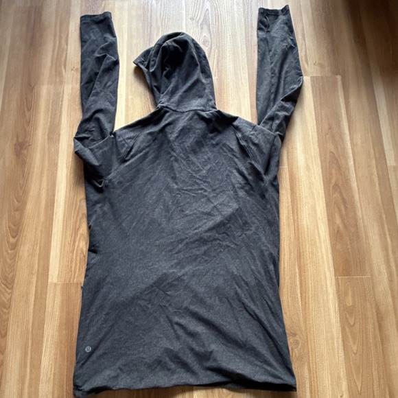 Lululemon Hoodie Men's Large Heathered Black Full Zip Pockets Surge Warm LM4A77S - Picture 5 of 6